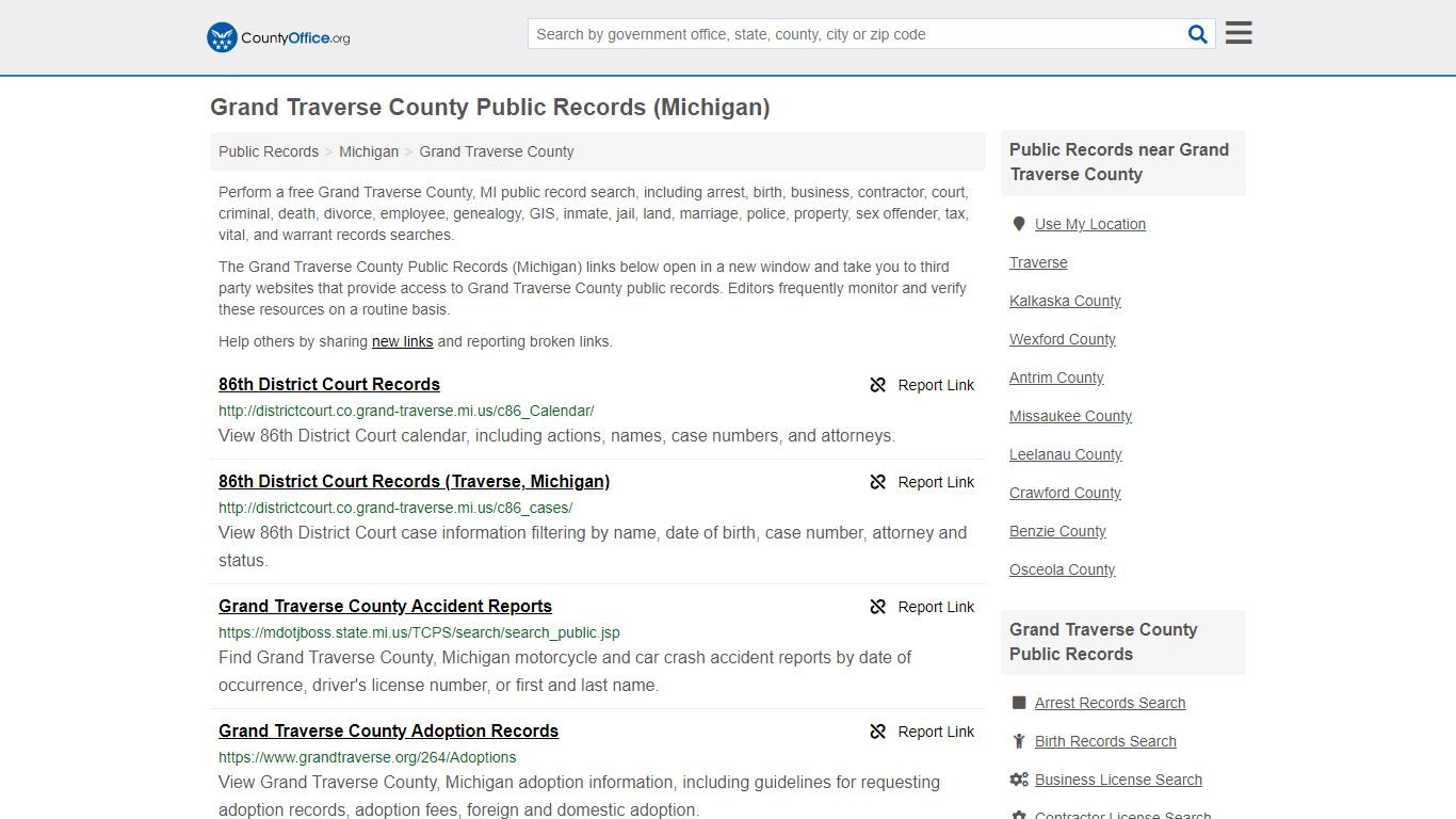 Public Records - Grand Traverse County, MI (Business ...